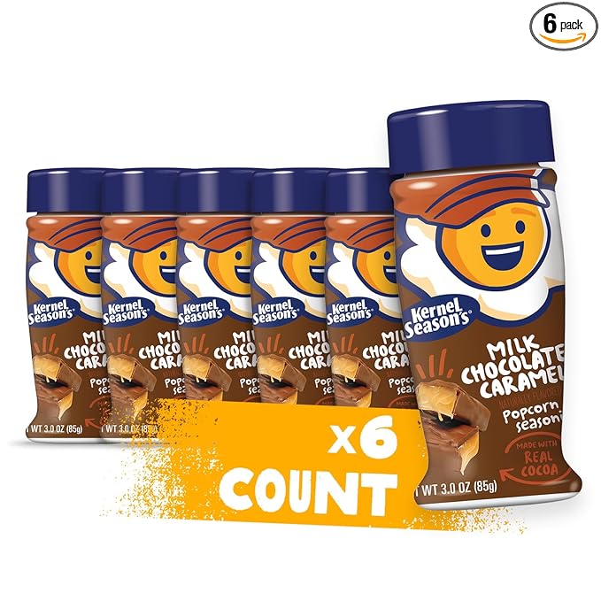 Kernel Season's Popcorn Seasoning, Milk Chocolate Caramel, 3 Ounce (Pack of 6)