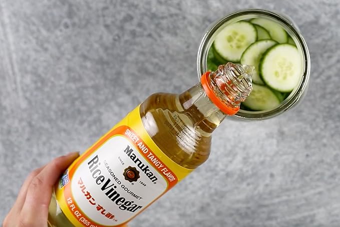 Marukan Seasoned Gourmet Rice Vinegar, 12 Ounce Glass Bottle (Pack of 6)