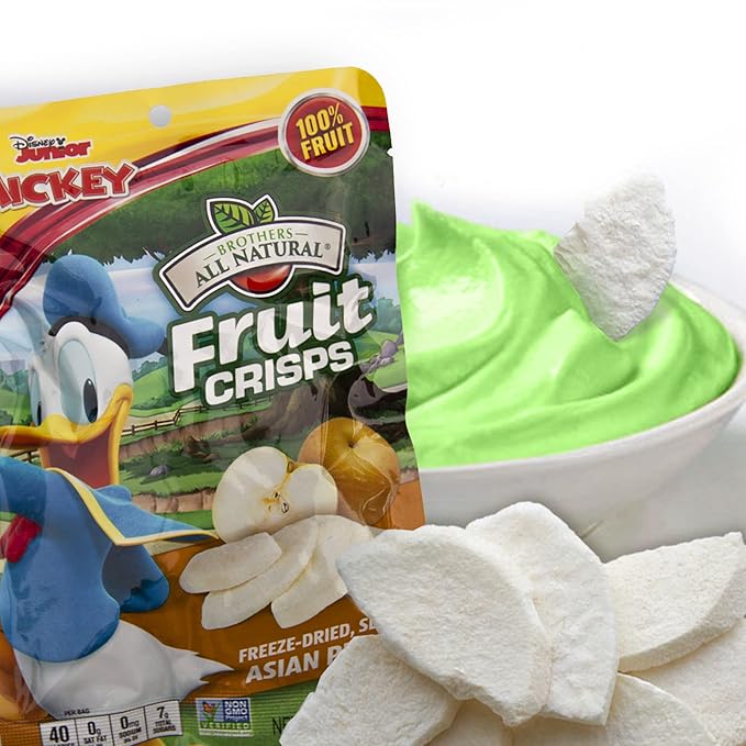 Brothers All Natural Disney Freeze Dried Fruit Crisps, Variety Pack, 12 Single Serve Bags, Fuji