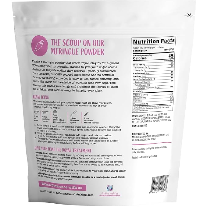 Meringue Powder (5lb) For Royal Icing, Premium Quality, High Egg White Formula, Create Incredible