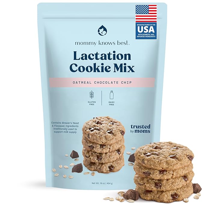 Lactation Cookies Mix - Gluten Free and Dairy Free Oatmeal Breastfeeding Cookie Supplement Support