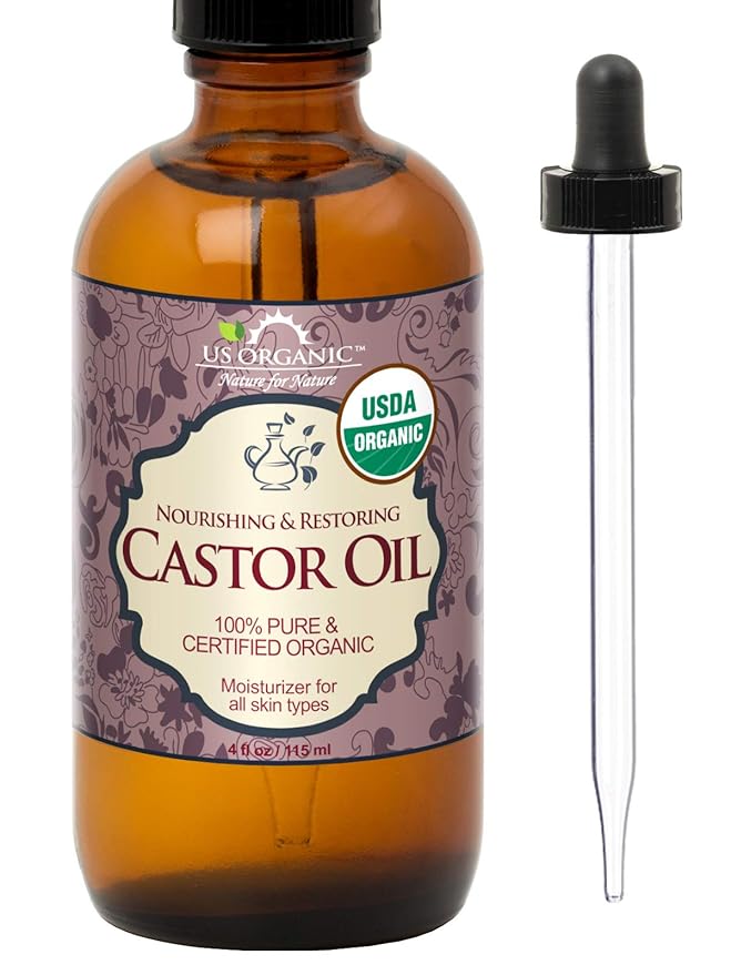 US Organic Castor Oil, USDA Certified Organic,Expeller Pressed, Hexane Free, 100% Pure & Natural