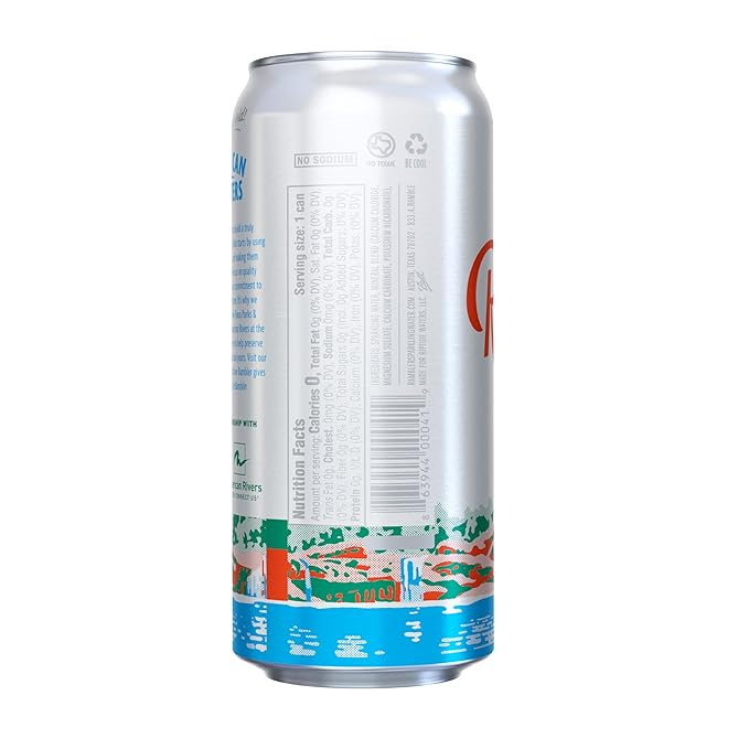 AUTX RAMBLER Sparkling Water, Texas Limestone Mineral Blend, Original Natural Flavor, 16-Ounce