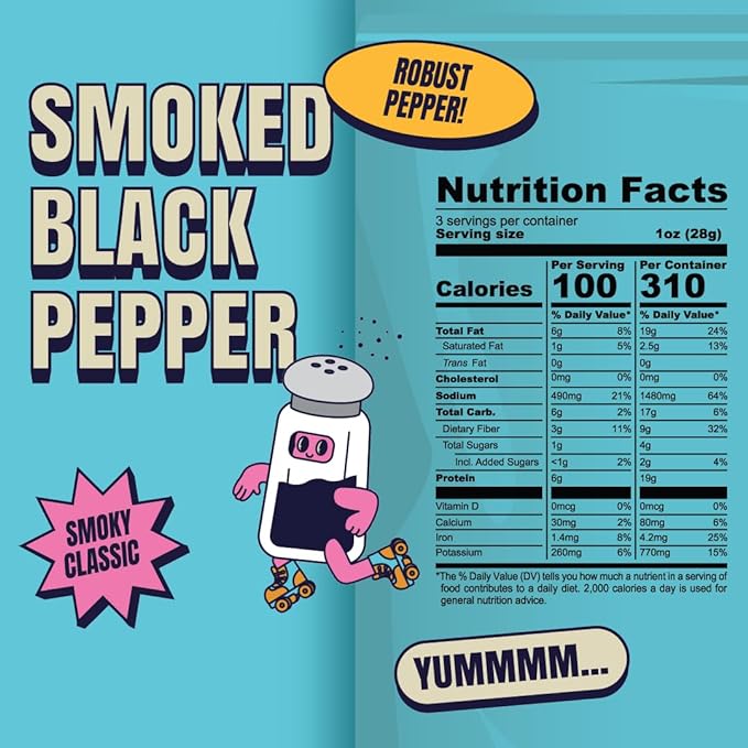 Louisville Vegan Jerky, Variety Pack ??3 Pack Includes Smoky Carolina BBQ, Smoked Black Pepper