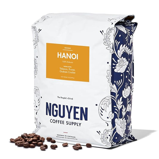 Nguyen Coffee Supply - Hanoi Robusta: Dark Roast Premium Whole Coffee Beans, Vietnamese Single