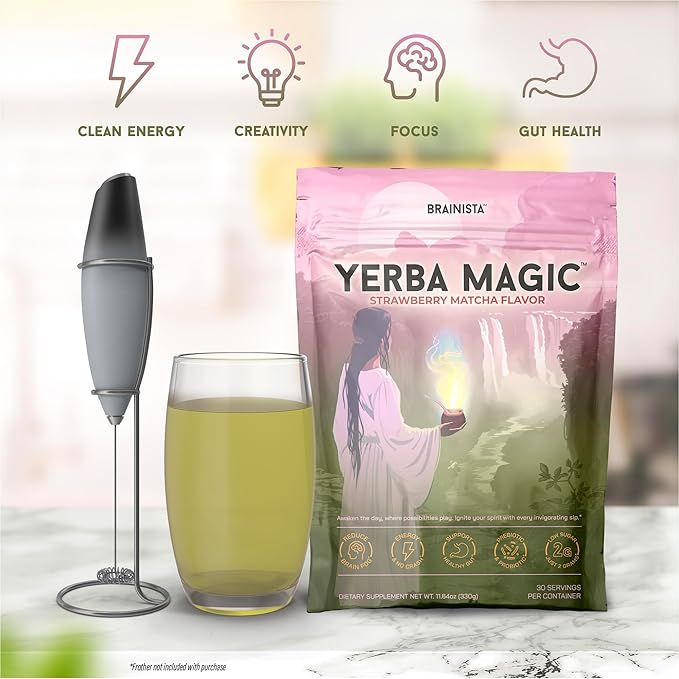 Yerba Magic - Yerba Mate Instant Tea Powder, 3-in-1 Super Drink - Clean Energy, Brain Fog Buster