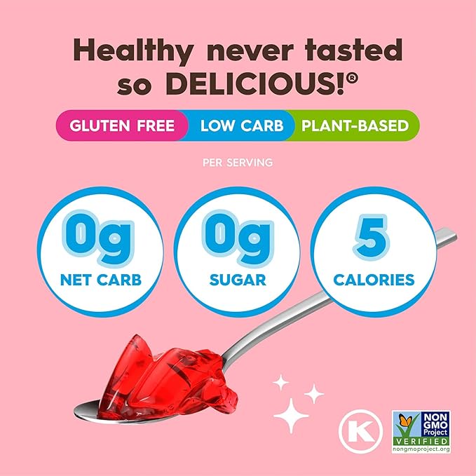 Simply Desserts Sugar-Free Strawberry Jel, 6-Pack - Vegan Dessert, Keto Snacks, Diabetic Friendly &