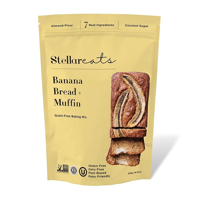 Stellar Eats Grain-Free Banana Bread & Muffin Baking Mix | Gluten-Free, Dairy-Free, Plant-Based