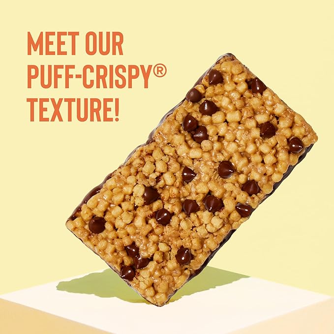 Mezcla Puff Crispy Protein Bars, Gluten Free & Vegan Protein Bars, 10g Protein, Alt for Crispy Rice