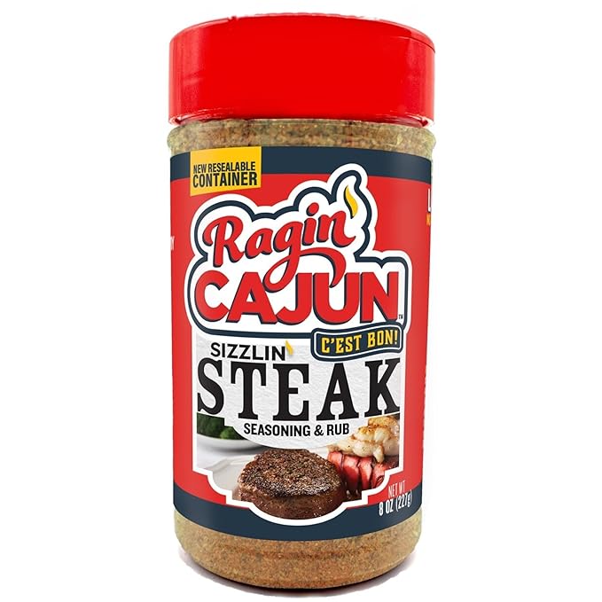 Ragin' Cajun Sizzlin' Steak Seasoning 8 oz (Pack of 1)