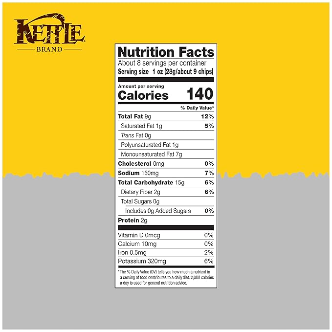 Kettle Brand Krinkle Cut Salt and Fresh Ground Pepper Kettle Potato Chips, Gluten-Free, Non-GMO