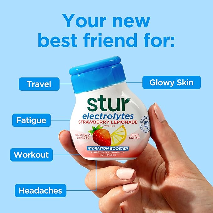 Stur Electrolyte Water Enhancer | Sweetened with Stevia | High in Vitamin C & Antioxidants | Sugar