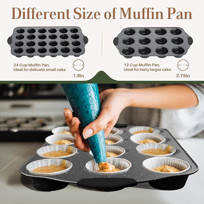 11-Piece Nonstick Baking Pan Set, Stackable Bakeware Sets, Oven Pans for Baking with Silicone