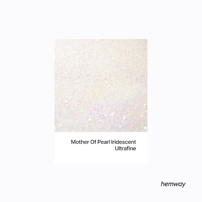 Hemway Premium Glitter Shaker - Mother of Pearl Iridescent | 130g Ultrafine Metallic Flake Sequins