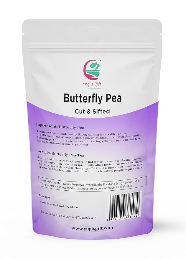 Butterfly Pea Flower Tea 1 LB (1000+ Cups) | Cut and Sifted | Makes Beautiful Blue Or Purple Food