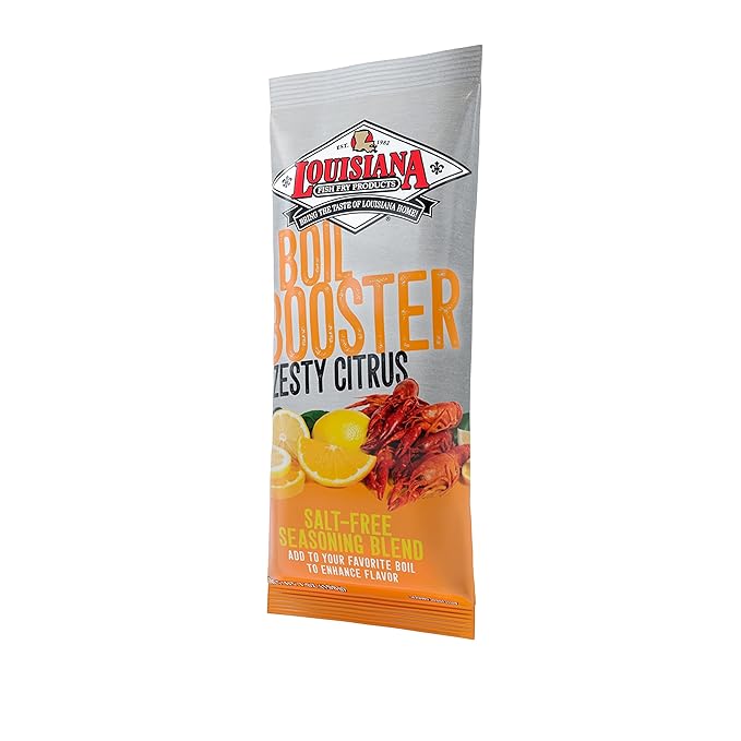 Louisiana Fish Fry Boil Booster Salt-Free Seasoning Blend, Zesty Citrus, 7 Ounce (Pack of 12)
