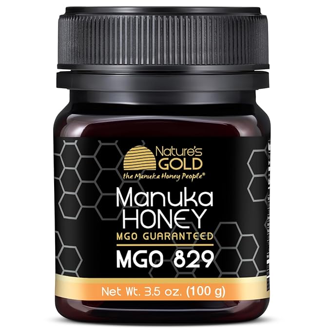 Nature’s Gold Raw Manuka Honey, MGO 829+ | Authentic MGO, Australian Honey, Non-GMO, 100% Pure