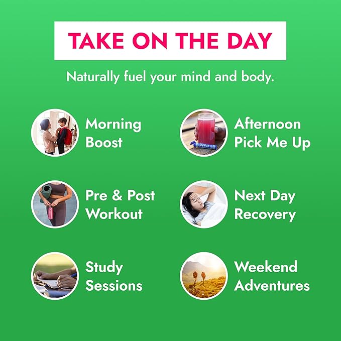 Zipfizz Daily Energy Drink Powder, Watermelon, 20 Pack | 3-in-1 Sustained Energy, Rapid Hydration