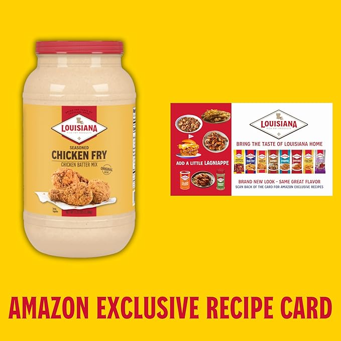 Louisiana Seasoned Chicken Fry Batter 1 Gallon - 5.25lbs - Crispy Southern Coating Mix for Fried