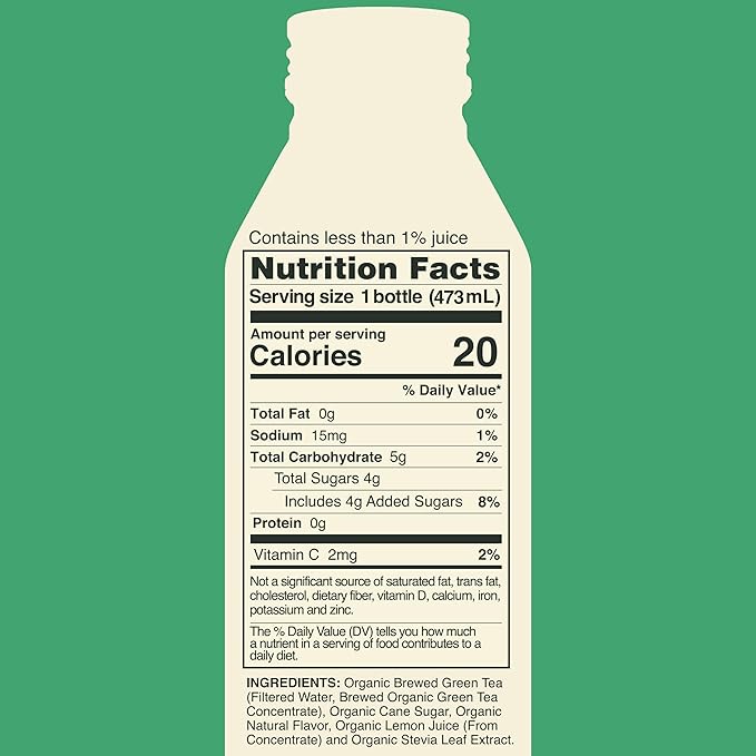 Saint James Iced Tea - Organic Green Tea - Non GMO, Gluten Free, Low Calorie & Low Sugar - Original