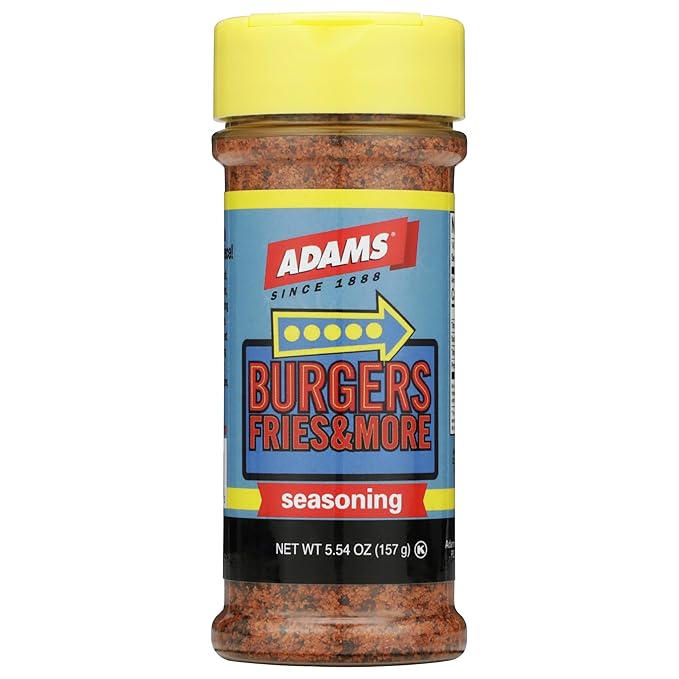 Adam's Seasonings 3.5-6oz Container (Pack of 3) Choose Flavor Below (Burgers Fries & More 5.54oz)
