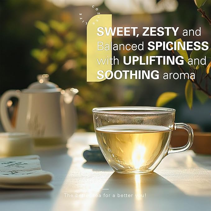 WT WEETEE Lemon & Ginger Herbal Tea, 100% Natural Ingredients, Made With Lemongrass, 100 Count