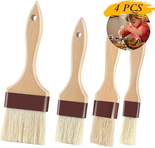 Pastry Brushes for Baking Basting Brush with Boar Bristles and Beech Hardwood Handles Culinary Oil