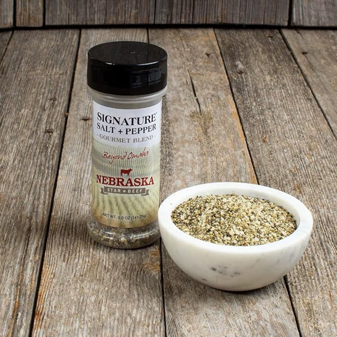 Nebraska Star Beef Salt + Pepper Seasoning, 5 oz - Perfect for Steak and Beef Dishes