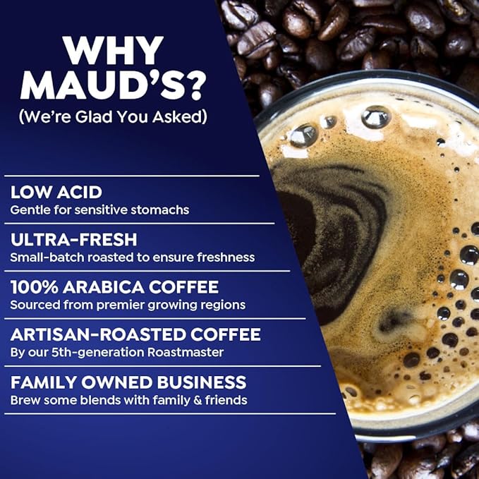 Maud's French Roast Coffee Pods, 100 ct, Dark Roast Coffee in Recyclable Single Serve Pods – 100%
