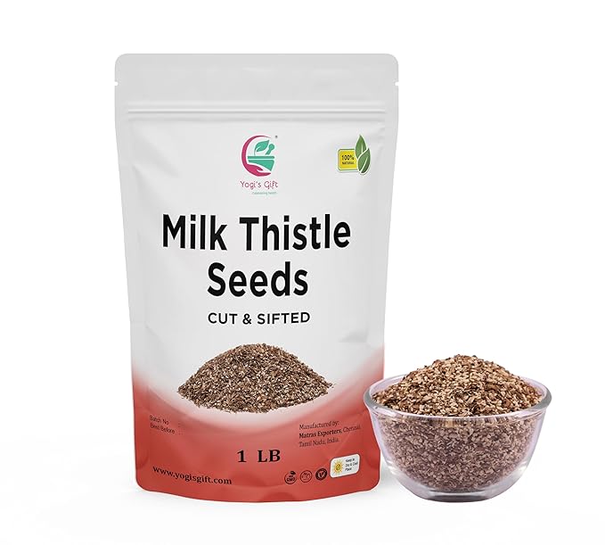 Milk Thistle Tea (Seeds) 1 LB | Promotes Liver Health | Loose Bulk Bag | by Yogi's Gift®