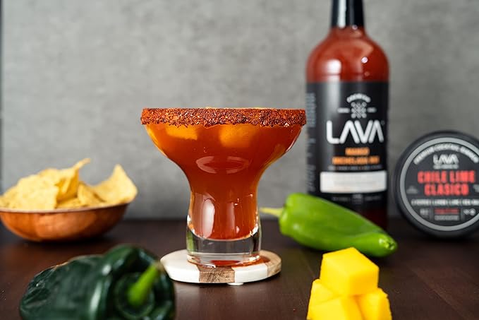 LAVA Premium Mango Michelada Mix Made With Real Mango Puree, Ancho Chile Peppers, New Mexico Chile