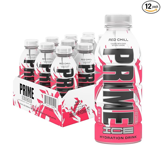 PRIME Hydration ICE RED CHILL, Sports Drinks, Electrolyte Enhanced for Ultimate Hydration, 250mg