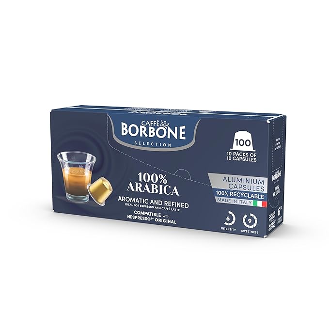Caffe Borbone Aluminum Coffee Pods Compatible with Nespresso Original Machines, 100% Arabica