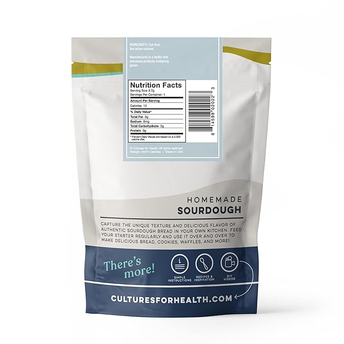 Cultures for Health Rye Sourdough Starter | Heirloom Style Dehydrated Culture for Baking Artisan