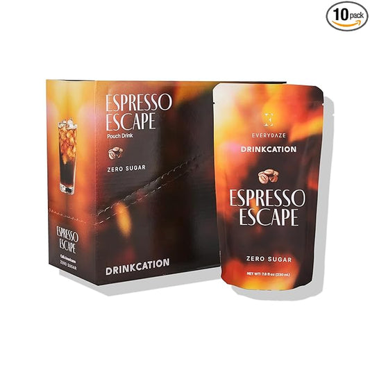 EVERYDAZE Drinkcation Zero Sugar Espresso Escape, Ready to Drink Liquid Coffee | Korean Convenience