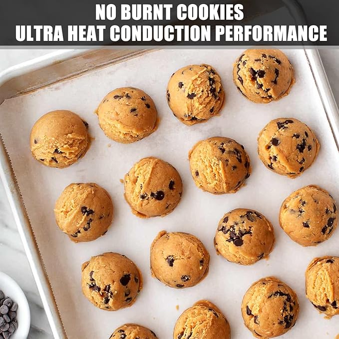 Baking Sheet Cookie Sheet Set of 2, Umite Chef Stainless Steel Baking Pans Tray Professional 16 x