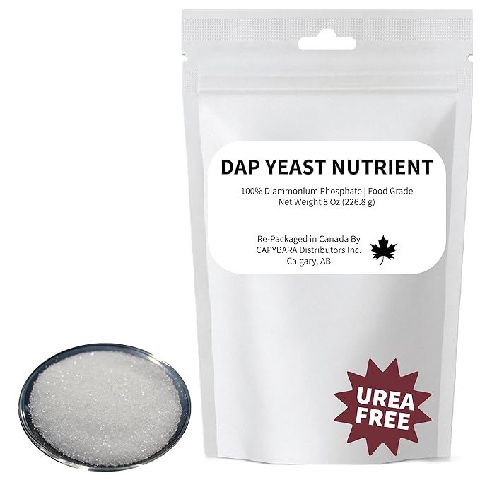 Yeast Nutrient 100% DAP - 8 Oz (226.8 g) - Food Grade Diammonium Phosphate (DAP) - Use in