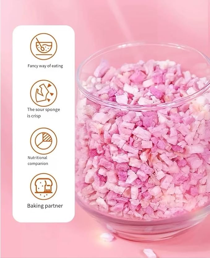 WEIJUEJIYI Freeze-dried diced Peach 100g (3.52oz) Dried Peach, Cake Decoration Ingredients