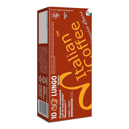 Italian Coffee for Espresso Lovers capsules compatible with Nespresso Original Line machines (Lungo
