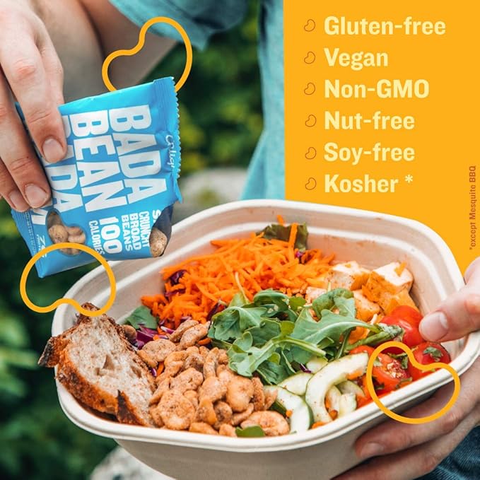 Enlightened Bada Bean Bada Boom - Plant-Based Protein, Gluten Free, Vegan, Crunchy Roasted Broad