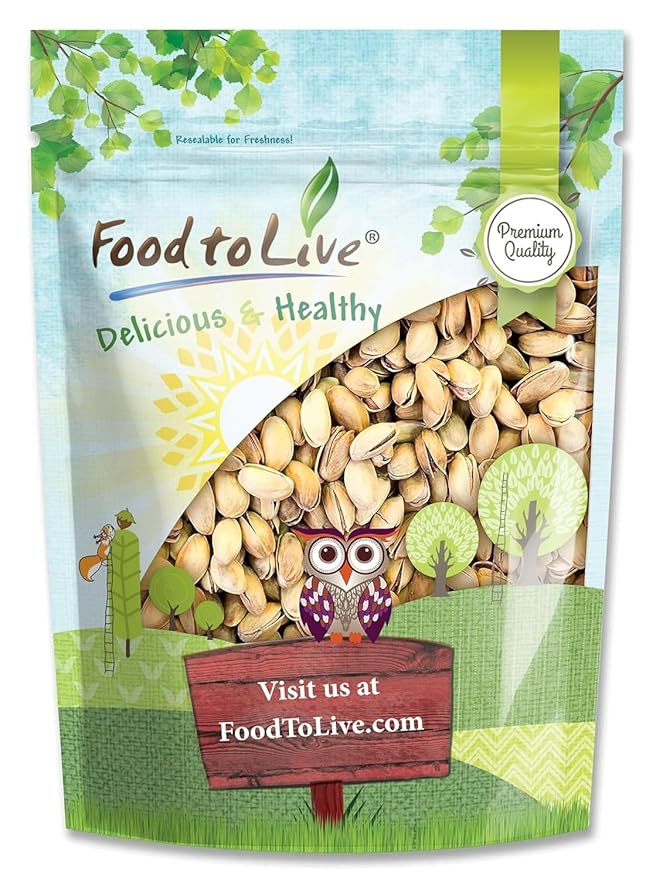 Food to Live Pistachios, Roasted and Salted, 3 Pounds ??California Dry Roasted Pistachios with Sea