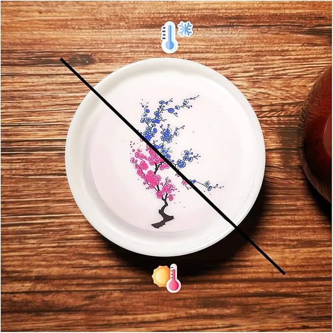 Magic Sakura Cherry Blossom Sake Cup - 2023 New Ceramic Sake Cold/Hot Temperature Color Changing