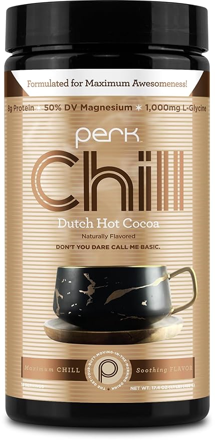Perk Chill Dutch Hot Cocoa Flavored Drink Mix (18 Servings) - Soy Free & Peanut Free
