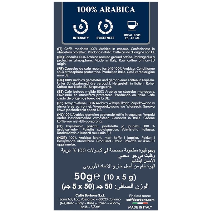 Caffe Borbone Aluminum Coffee Pods Compatible with Nespresso Original Machines, 100% Arabica
