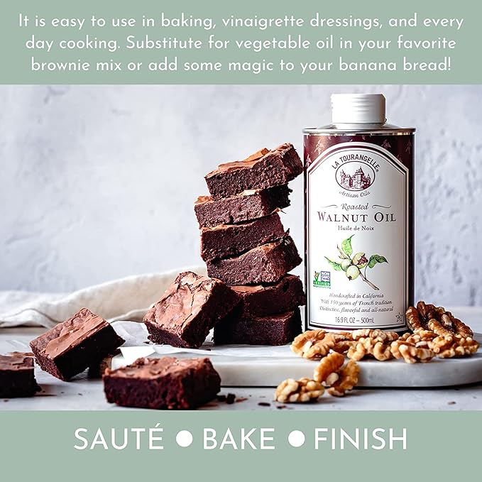 La Tourangelle, Roasted Walnut Oil, Plant-Based Source of Omega-3 Fatty Acid, Cooking, Baking, &
