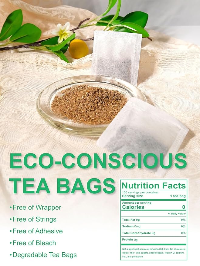 TeeLux Lemongrass Tea Bags, Pure & Natural Lemongrass Herbal Tea, Refreshing & Smooth Taste