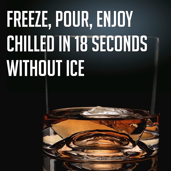 Mont Blanc Heavy Crystal Whiskey Glasses Gift Set of 2, Thick Freezable Bourbon Glass 1lb Each