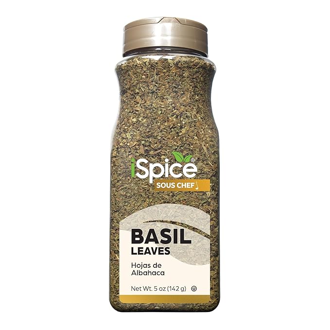 Herb Spice | Basil Leaves | 5 oz | Bulk Size | Kosher | Aromatic Herb