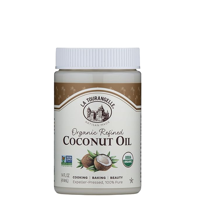 La Tourangelle, Organic Coconut Oil, Refined, For Cooking, Baking, Hair, and Skin Care, Expeller