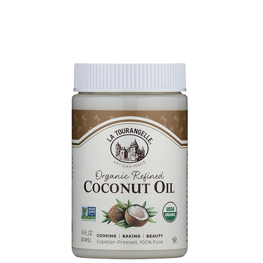 La Tourangelle, Organic Coconut Oil, Refined, For Cooking, Baking, Hair, and Skin Care, Expeller